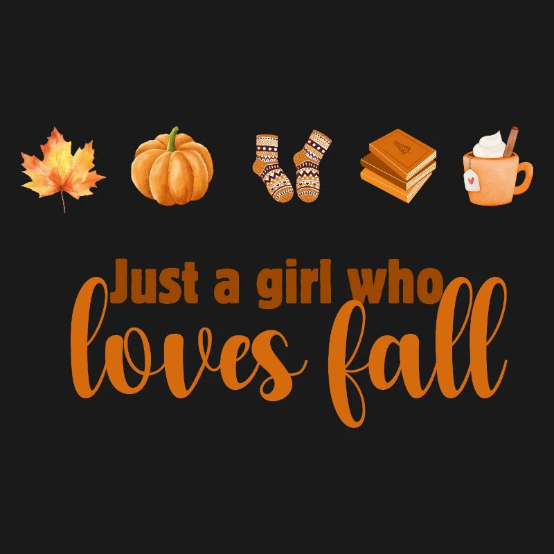Herbstliebendes Mädchen Design, Fall Vibes