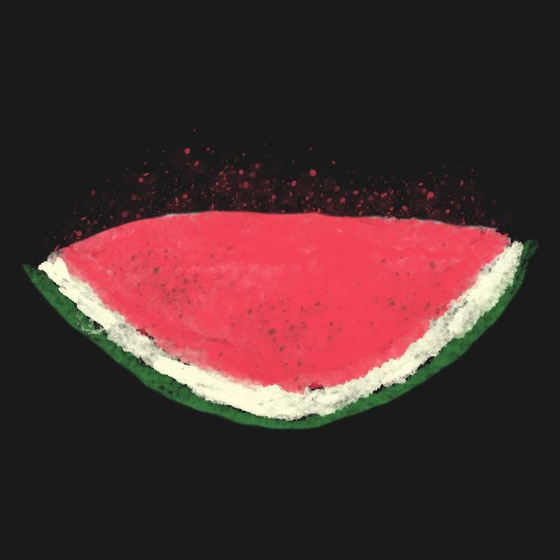 Melon, pastèque, aquarelle