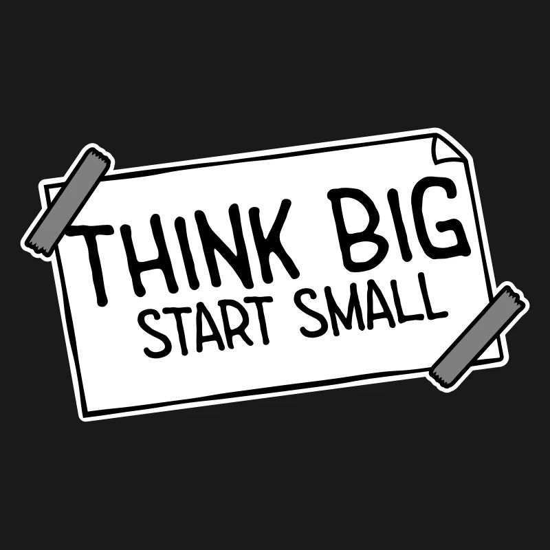 Pensez Grand, Commence, Petit, Motivation, Mentalité, Évolution.