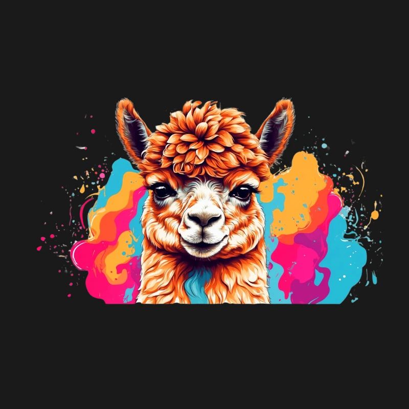 Explosion de couleur de lama