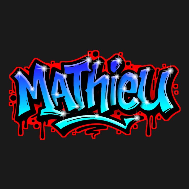 Mathieu Graffitiprintable name Urban Blue