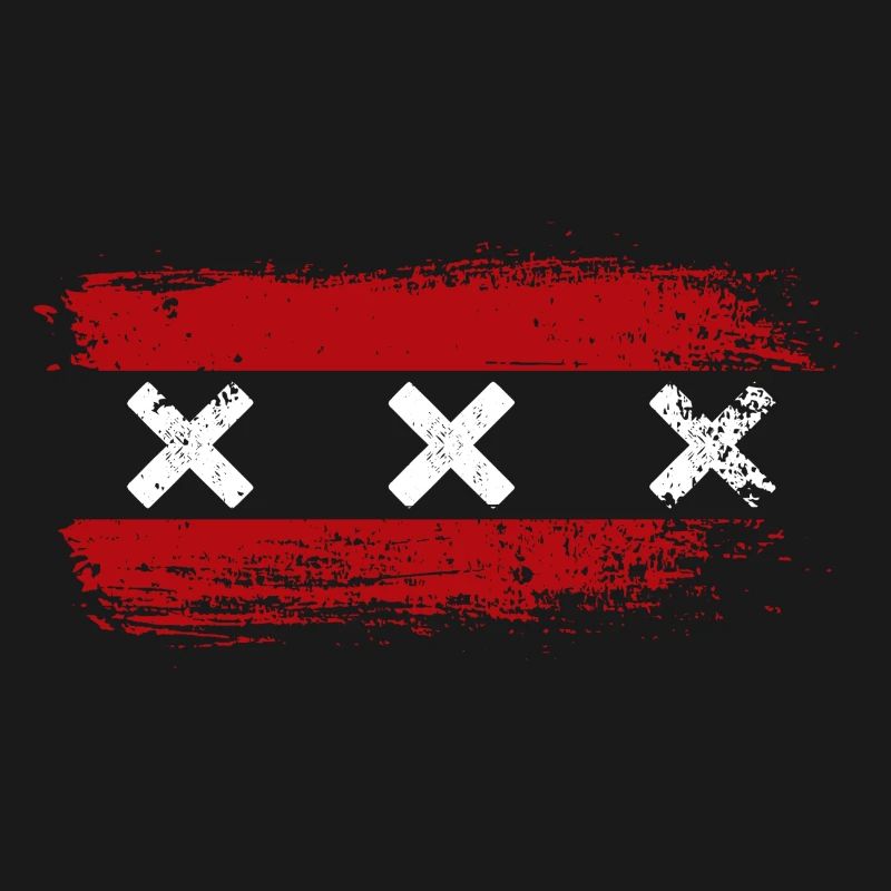 Triple Red X Stripes