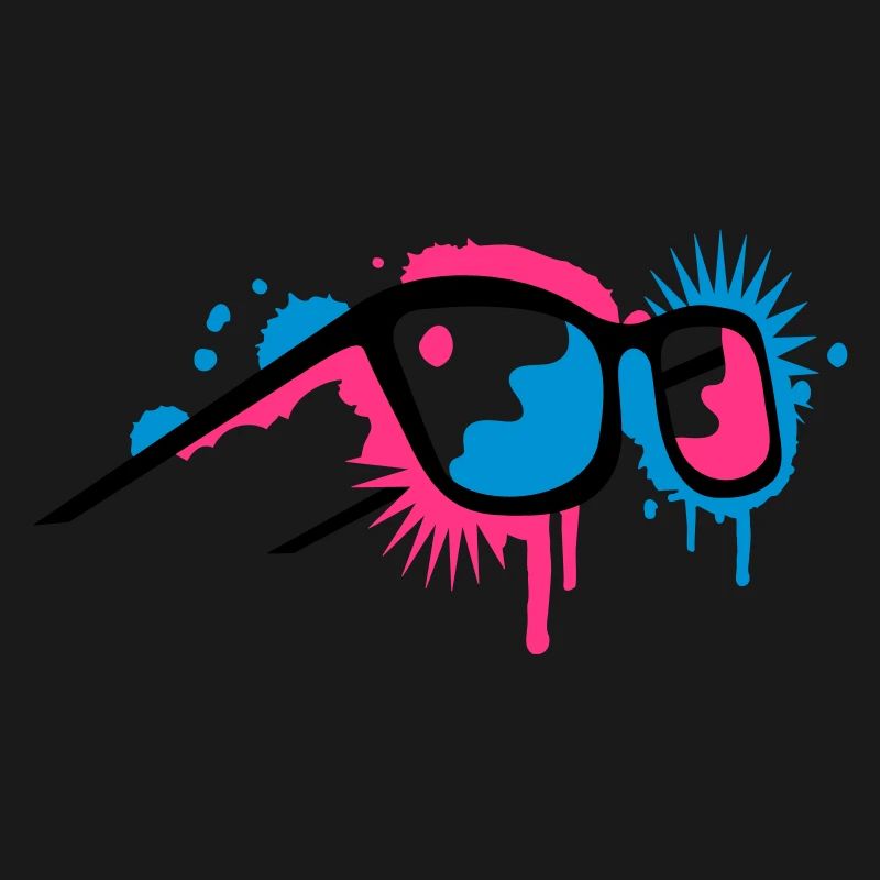 Lunettes 3D dans un style de graffiti