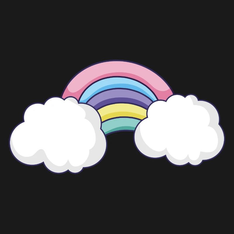 Pastel Rainbow Cloud Arc
