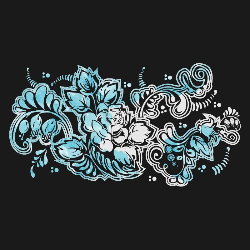 Blauer Blumen-Muster