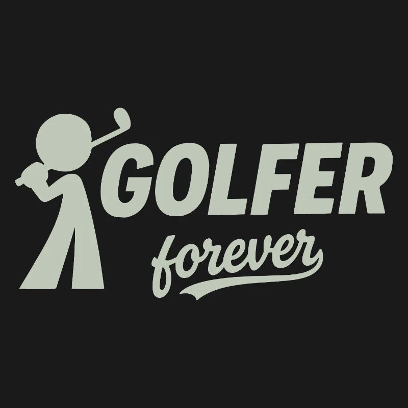 Silhouette du golfeur éternel