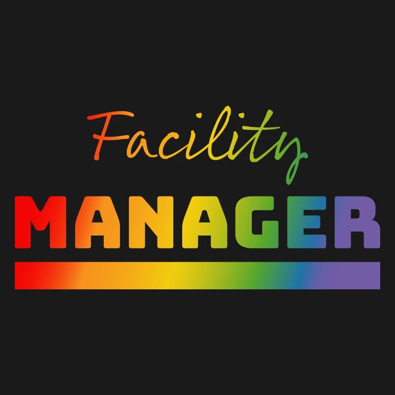 Tshirt Facility Manager rainbow