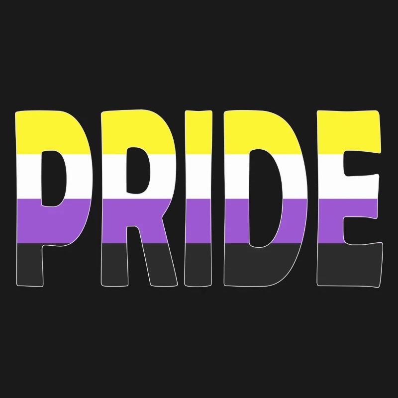 Pride lettering Non-Binary Non-Binary LGBTQ