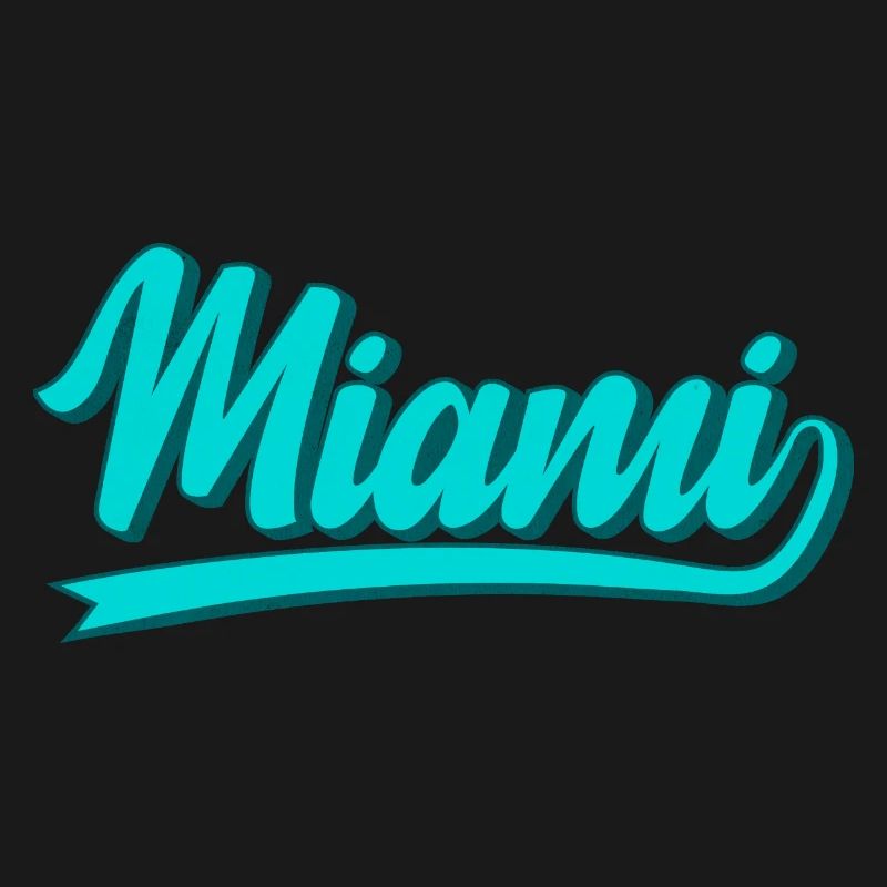 Miami Neon Script Turquoise