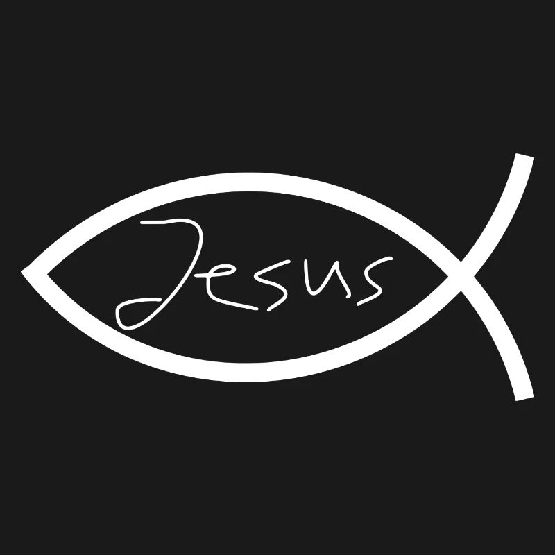 Jesus fish white Ichthys fish fish