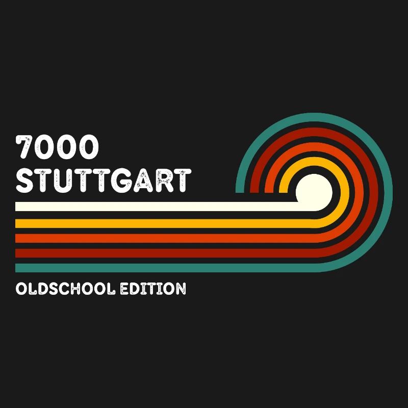Stuttgart Retro Chemise 7000 Code postal 80s