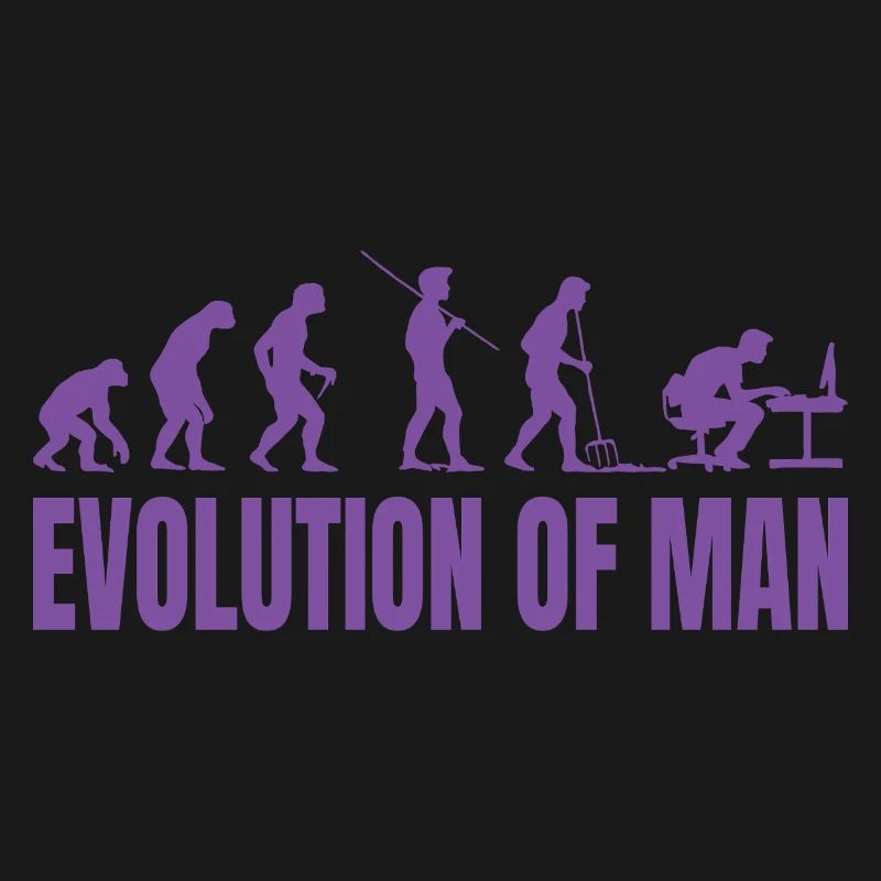 Programmeur Computer Freak Evolution Rétro