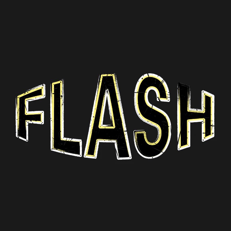 FLASH Label mit Blitzen