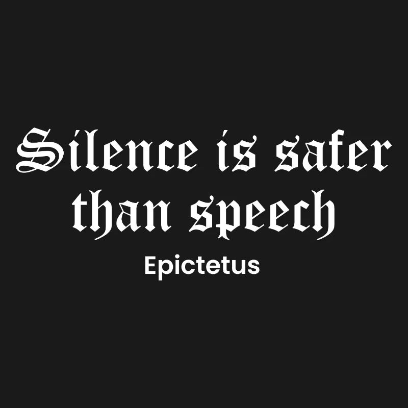 Silence Over Speech Epictetus