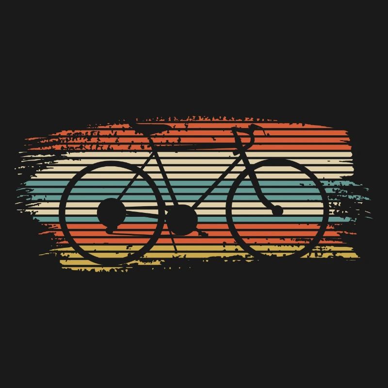 Rainbow Striped Bicycle