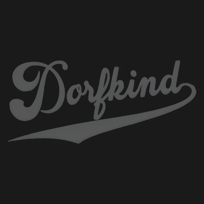 Dorfkind Design – Retro Script Logo mit Schwung