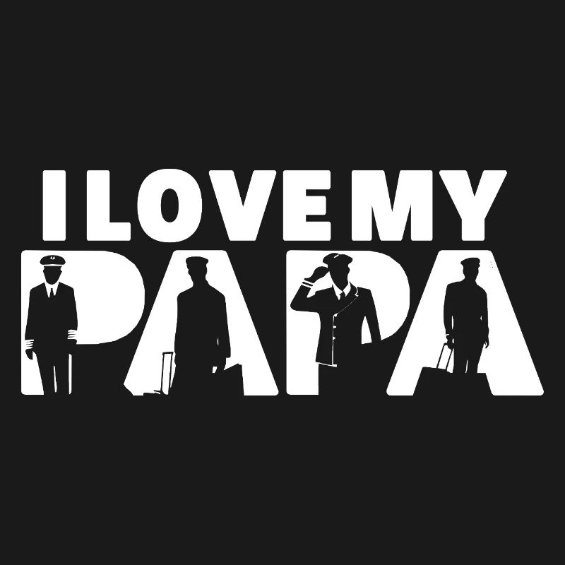 Ich liebe meinen Papa Pilot Luftfahrt Vaterschaft Pilot Pilot Papa