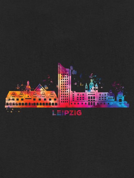 Leipziger Skyline Bunt Stadtbild Leipzig