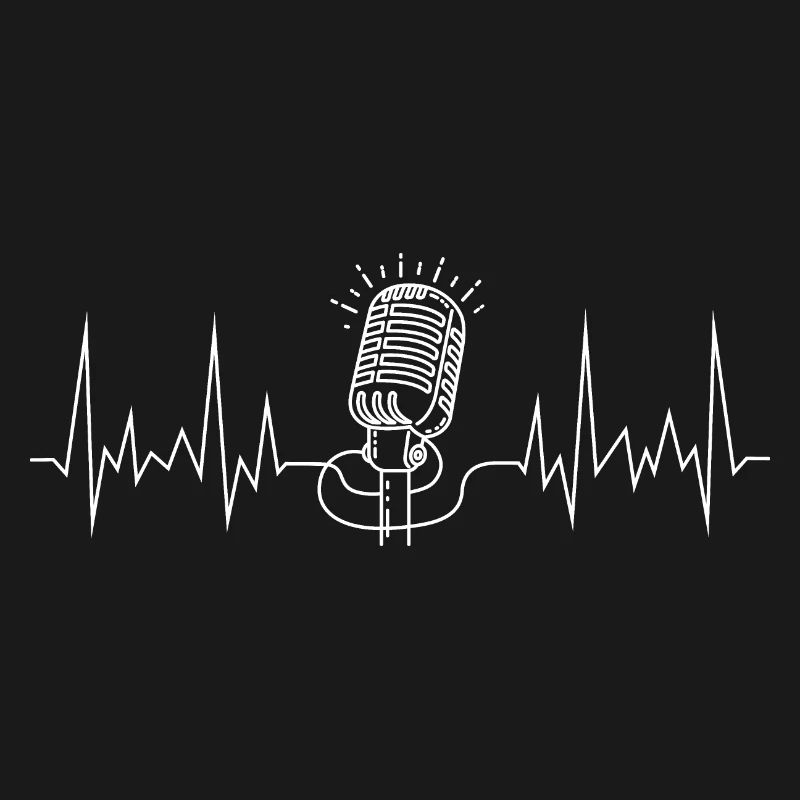 wave line microphone white