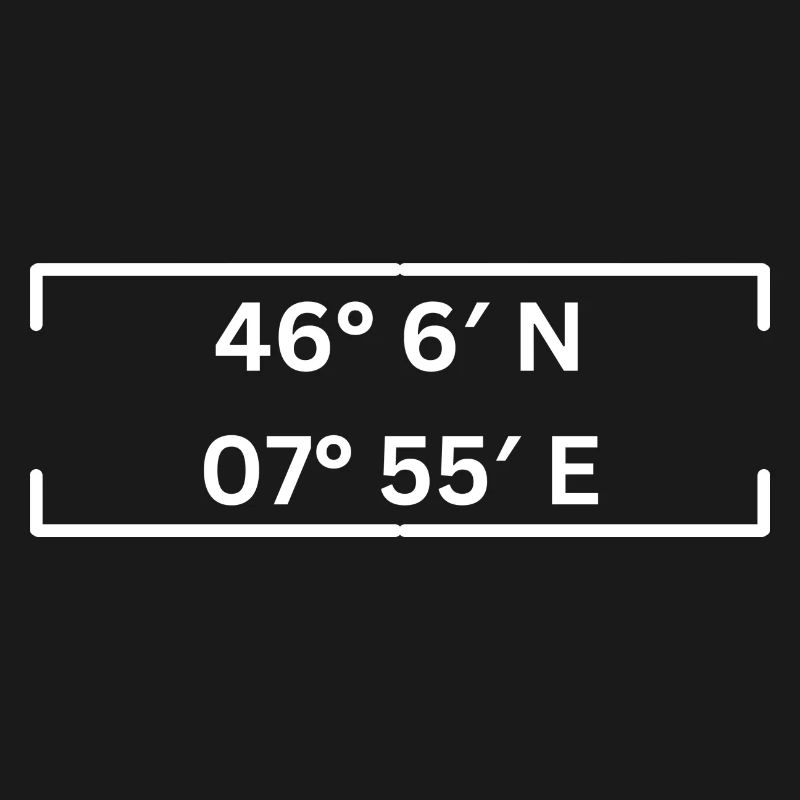 Coordinates Saas-Fee Minimalist