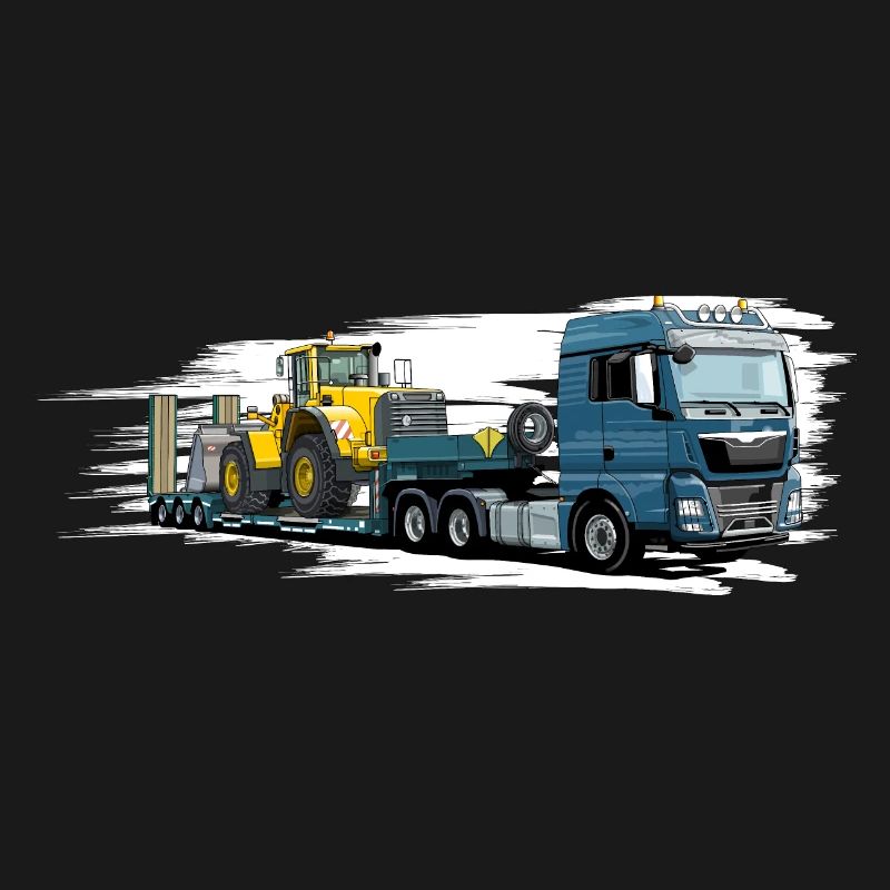 Low-loader with wheel loader