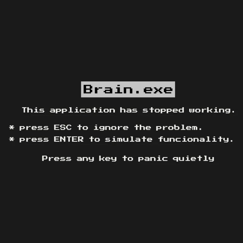 Brain.exe – Funny Computer Error Shirt