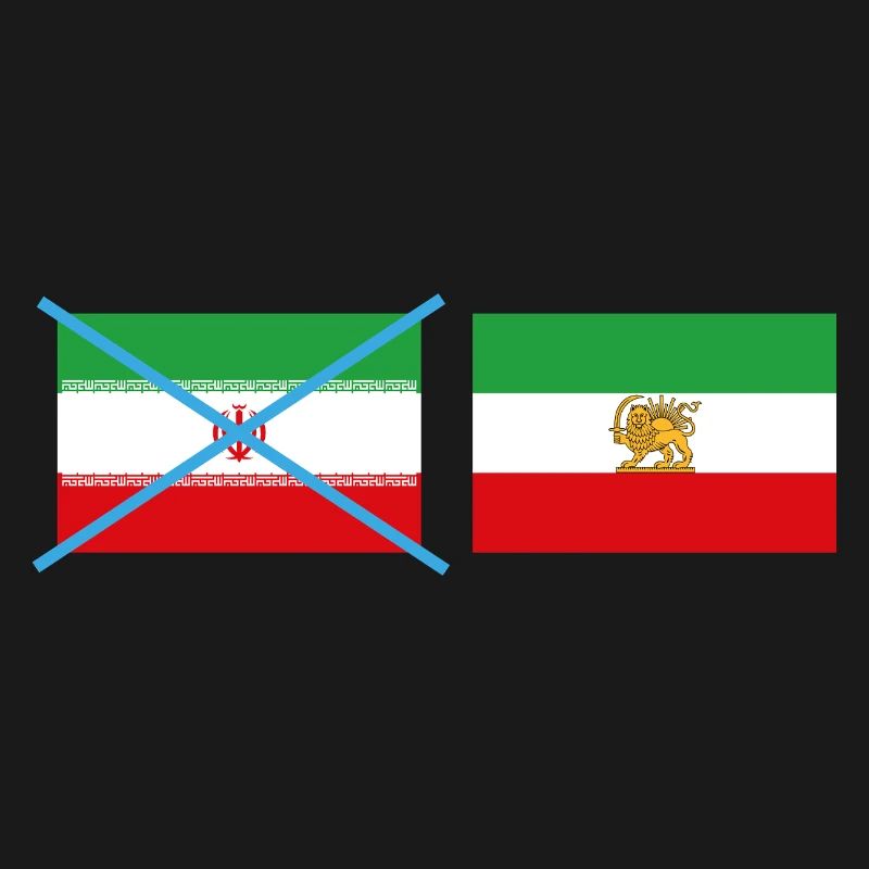 Smashed Iran flags