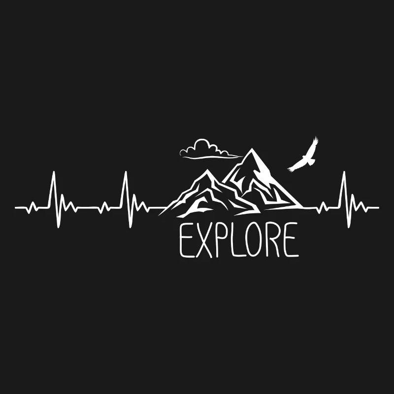 Explore Mountain Mountain Heartbeat Frequency Pulse ECG