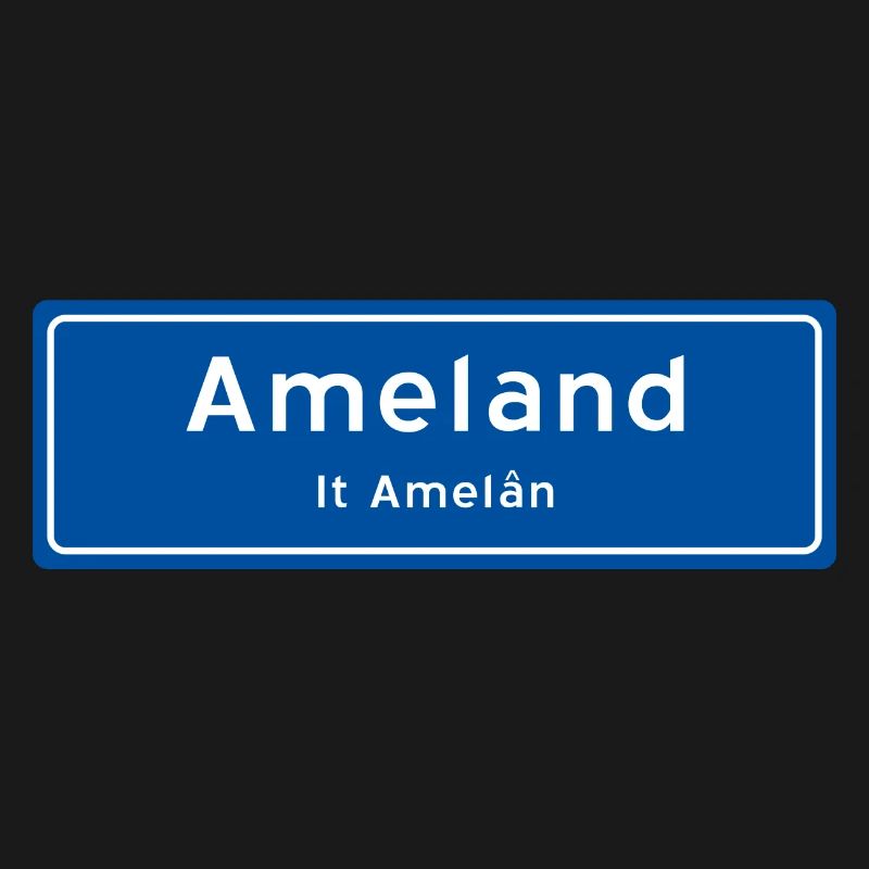 Panneau de nom de lieu d’Ameland
