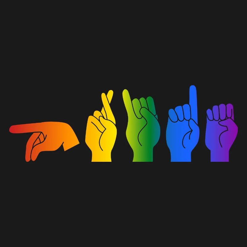 ASL Pride I - Couleurs du drapeau de la fierté