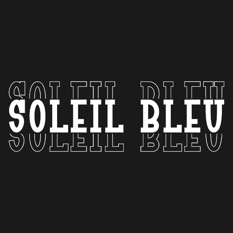 Typografisch Blaue Sonne
