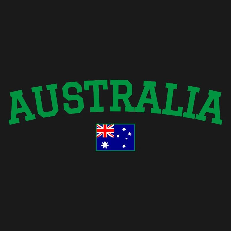 Drapeau de design australien vert