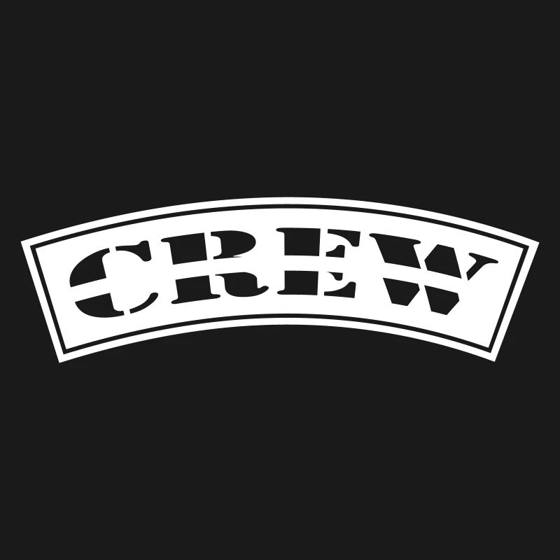 Crew gebogen Design Patch