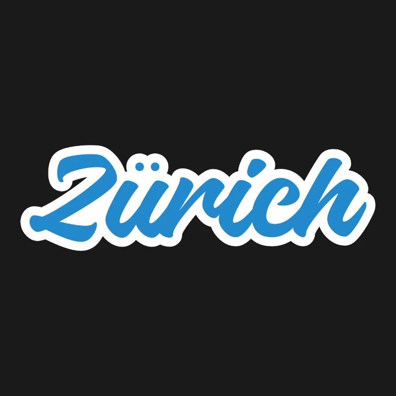 Zürich Script Blau Skyline