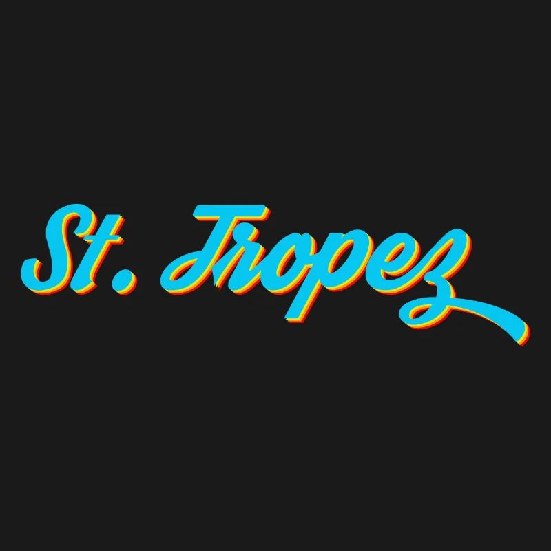 St. Tropez Neon Kalligrafie