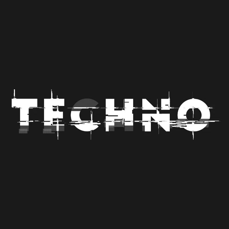 Techno design glitch, pour DJ EDM Techno House