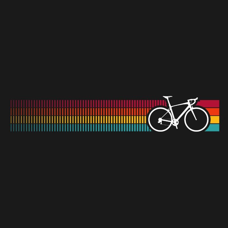 Vibrant Rainbow Bicycle Pattern