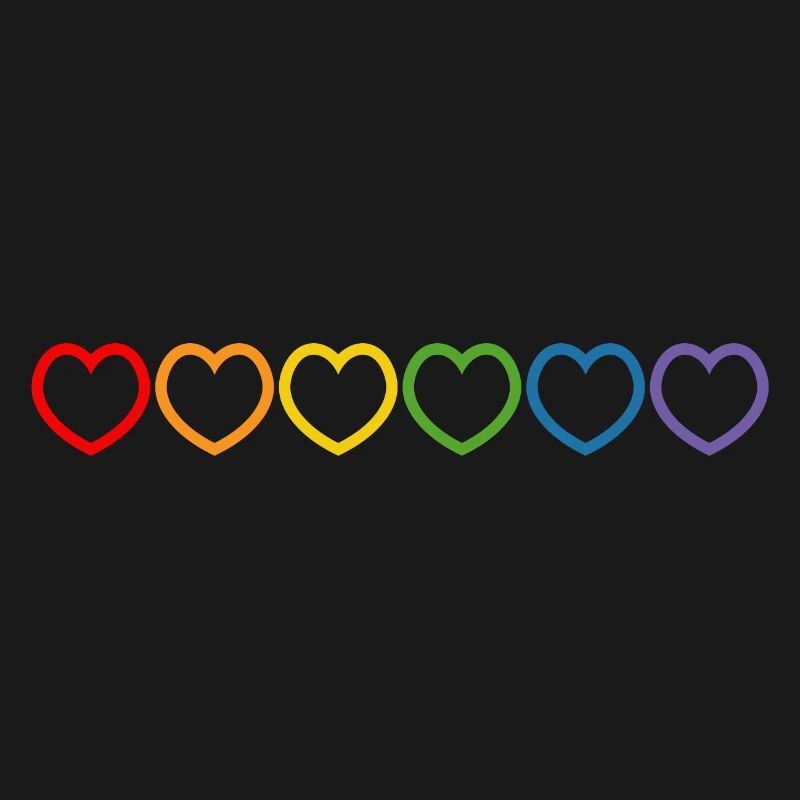 Regenbogenherzchen outline