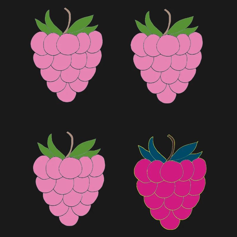 Double Raspberry Pop Art