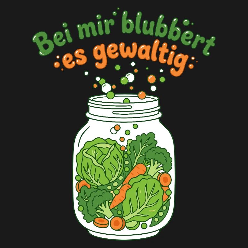 Fermentation Gemüse Einmachglas Blubbern