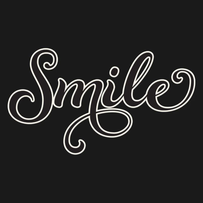 Smiling Script Lettering Smile