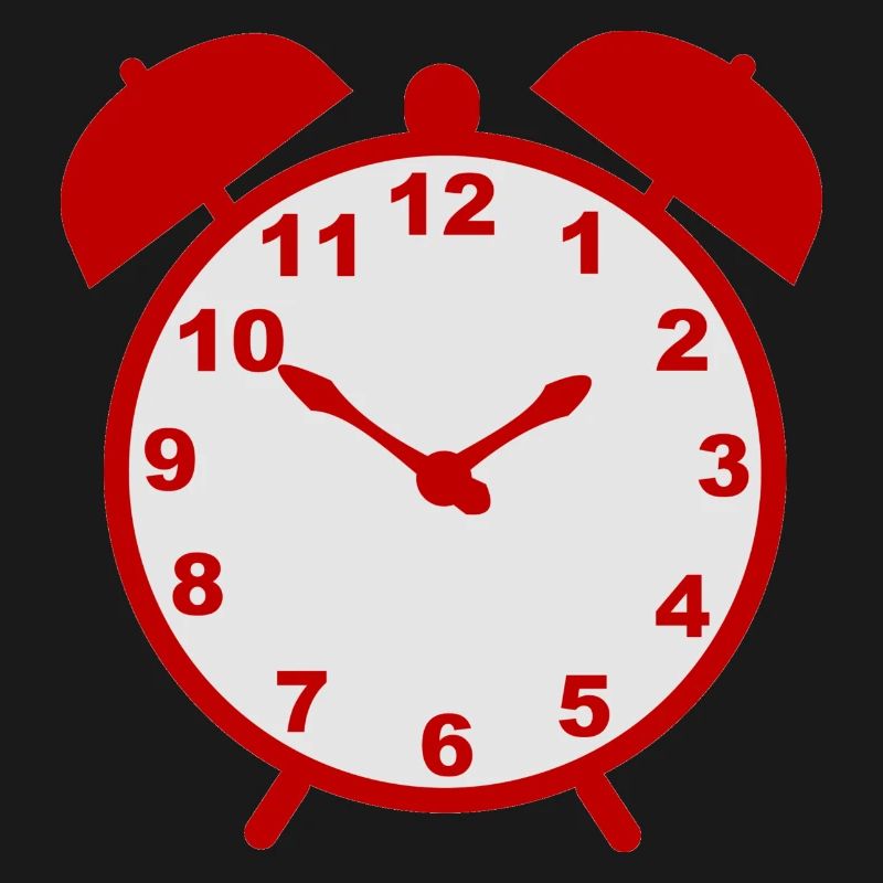 Classic alarm clock with red frame