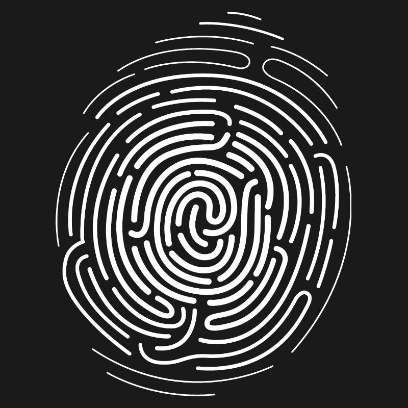 Empreinte digitale ADN pouce icône logo image