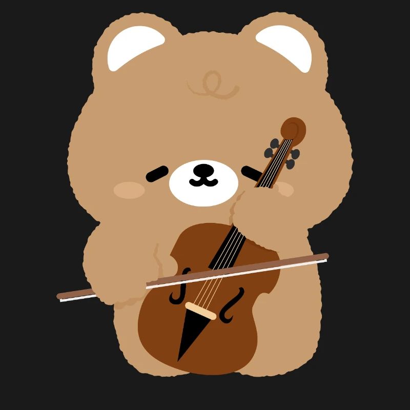 Bear Cello Charm
