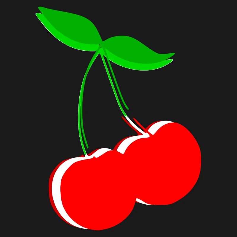 Kirsche Retro Früchte Obst Geschenk Geschenkidee