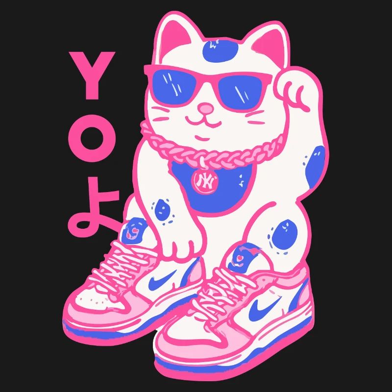 Neon Maneki Sneaker Chat