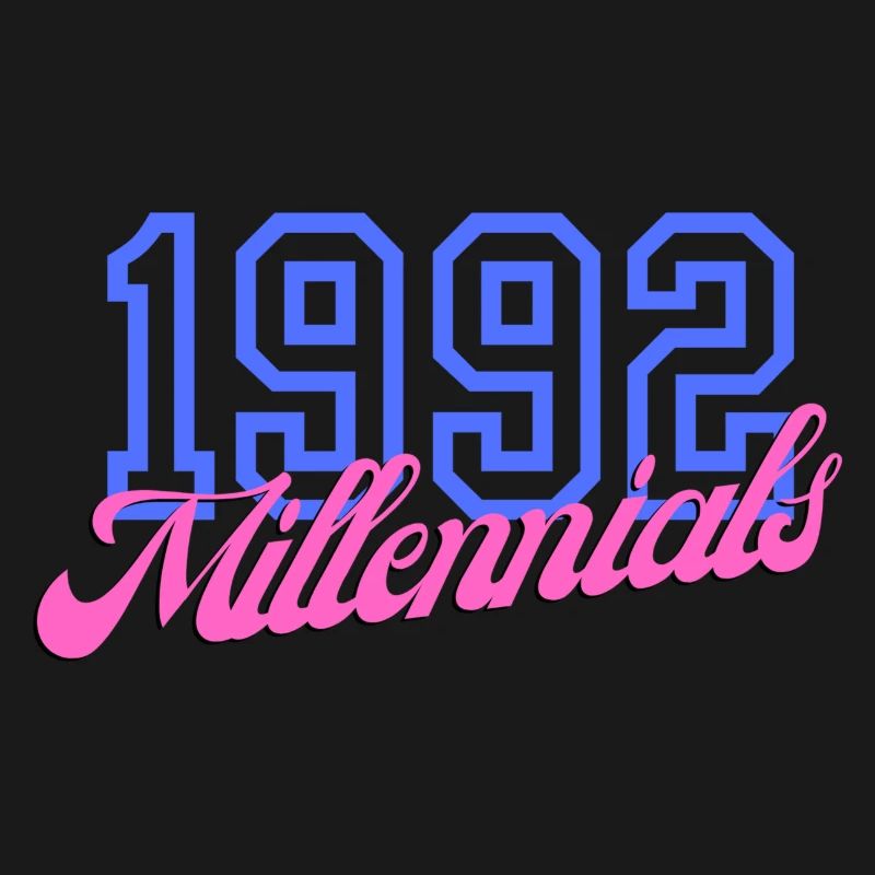 Retro 1992 Millennial Numeric Design