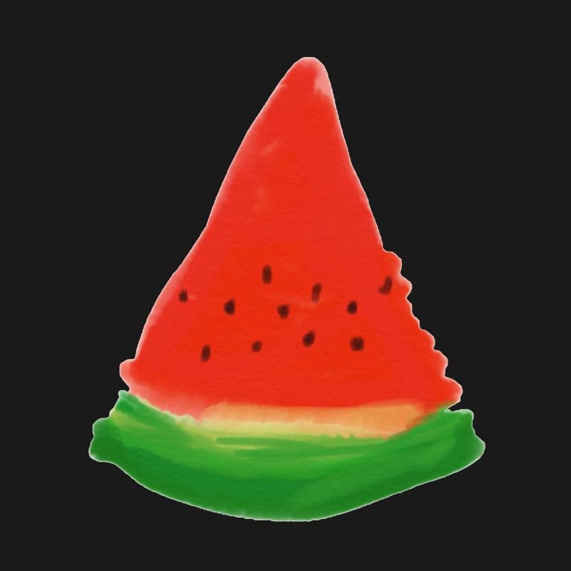 Tranche de pastèque à l’aquarelle