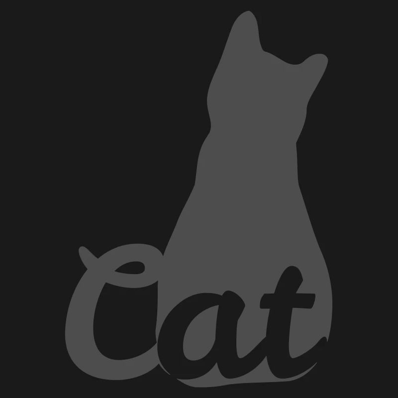 Silhouette de chat avec texte de chat
