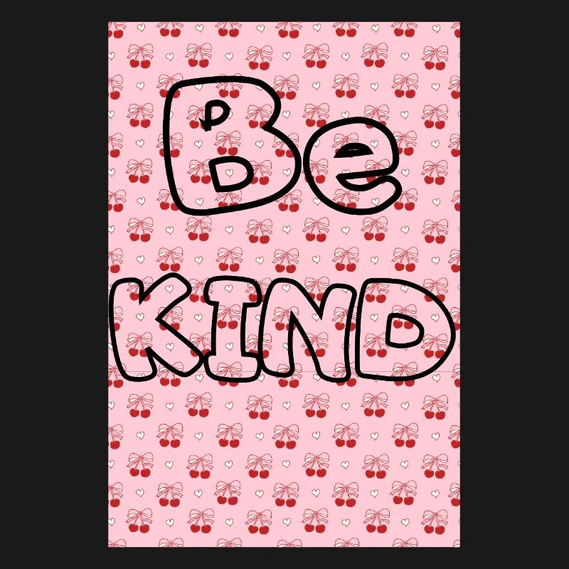 Be kind with cherry pattern